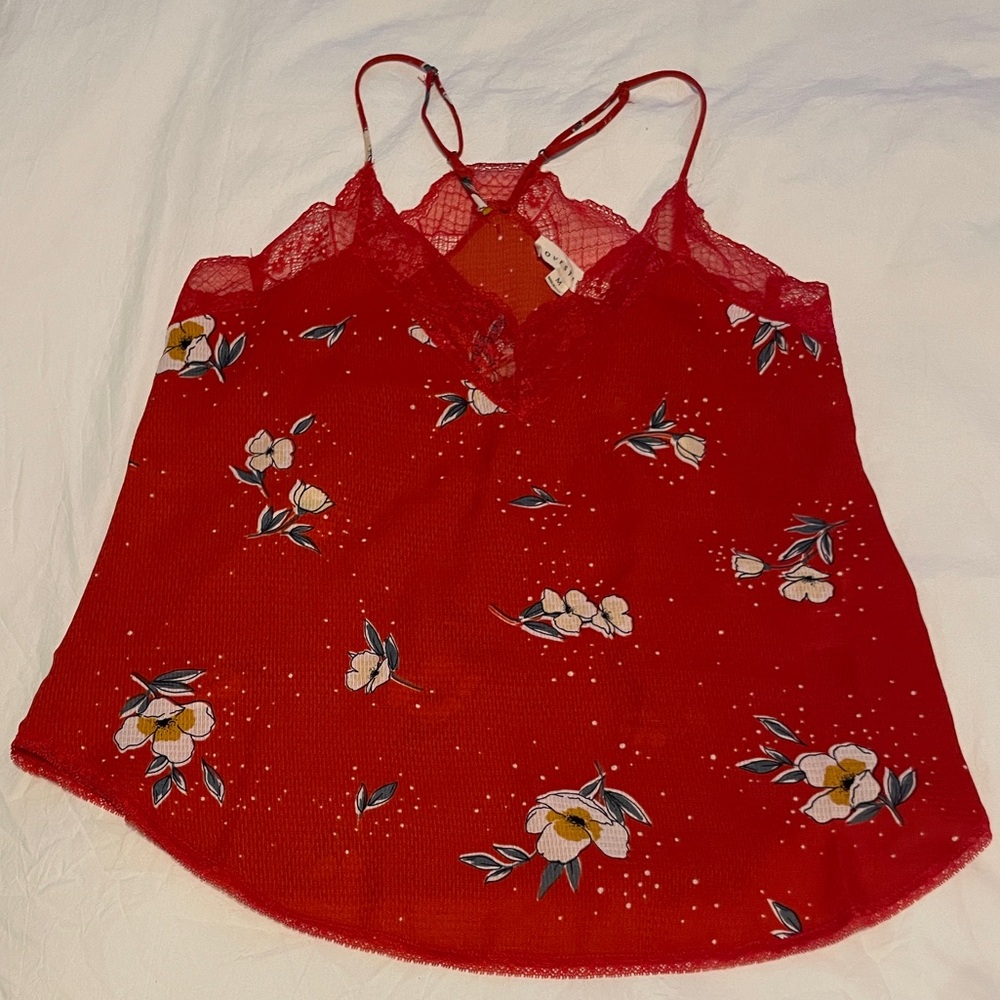 Lovestitch Floral Print Lace Cami